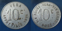 Algerie, Algeria 10 centimes AFFREVILLE, 10 centimes aluminium 1916, Vera vin rouge, vin blanc, rosé, E.20.02 TTB Rare! -