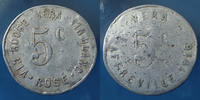 Algerie, Algeria 5 centimes AFFREVILLE, 5 centimes 1916, Vera Vin rouge, vin blanc, rosé, aluminium E.20.1 B/TB Rare! -