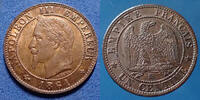 France 1 centime NAPOLEON III, 1 centime 1861 BB Strasbourg, Gad.87 SUP/SUP+ -