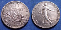 France 50 centimes 50 centimes 1897 semeuse de Roty, gad.420 TTB+ Rare! -