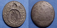 Constitution Révolution Française, Constitution, matrice de sceau vivre libre ou mourir initiales ML, 20x24mm, 4,52g, SUP Rare! -