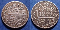 Maroc, Morocco 1 dirham Morocco, Maroc, Hassan Ie, 1 dirham 1299 (1881) Paris, Lec.115, 17mm, 2,83g TTB -