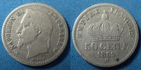 France 50 centimes Napoléon III, 50 centimes 1869 BB Strasbourg, Gad.417 TB -