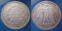 France 5 francs 5 francs Hercule 1871 A Paris, Gouvernement de la défense Nationale, Gad.745 TB+ -