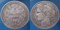 France 5 Francs 5 Francs Cérès d'Oudiné 1850 K Bordeaux, Gad.719 TB à TTB -