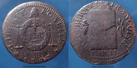 Convention 1 Sol 1 Sol aux balances 1793 BB Strasbourg, Convention, G.19, 29mm, 11,10g, TB+ -