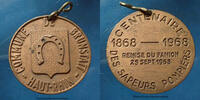 Brunstatt Brunstatt, Alsace, Haut Rhin, médaille, centenaire des Sapeurs-pompiers, 29 septembre 1968, 50mm, 63,70g, TTB+ -