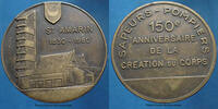 Saint Amarin, St Amarin Saint Amarin, Haut Rhin, médaille 1980, 150e anniversaire de la création du corps des Sapeurs Pompiers, 50mm, 58,62g, TTB+ -