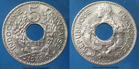 Indochine Indochine Française, 5 centième 1938, KM.18.1a petites tâches au revers sinon SUP+ -