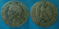 France 5 centimes Napoléon III, 5 centimes 1855 BB Strasbourg, ancre, G.152 TB -