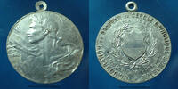 Ensisheim blanc Ensisheim, Alsace, Elsass, médaille avec bélière, métal blanc, 16 mai 1920 inauguration du drapeau du cercle catholique St Marti -