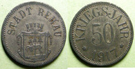 Allemagne, Deutschland, Rehau 50 pfennig Allemagne, REHAU, 50 pfennig 1917, Funck.442.2 TTB+ (vernis, lackiert) -