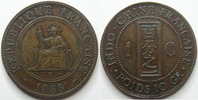 Indochine INDOCHINE, 1 centième 1888 A, LEC.40 TTB -