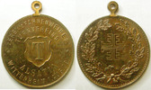 Wittenheim WITTENHEIM, Médaillette avec bélière, Turnvereins Alsatia, 1.Aug.09, SUPERBE beau brillant d'origine! -