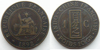 Indochine INDOCHINE, 1 centième 1892 A Paris, LEC.43 TTB -
