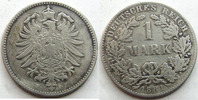 Allemagne, Deutschland, Empire, Kaisereich 1 mark Allemagne, Deutschland, Empire (Kaisereich) 1 mark 1881 F, J.9 TTB -