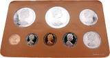 Cook Islands 1 Cent - 5 Dollar 1977 Proof Coin Set - Franklin Mint, 5 Dollar 27,3g 0.500 Silber Proof (PP)