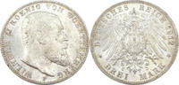 W&uuml;rttemberg 3 Mark 1912 F Wilhelm II. (1891-1918) - K&ouml;nig von W&uuml;rttember... 33.28 &pound;  +  17.08 &pound; shipping