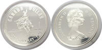 Kanada 1 Dollar 1975 100 Jahre Stadt Calgary (Alberta) (Dressurreiter) Stgl,Prooflike,