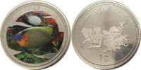 Palau 1 Dollar glitzernder Fisch koloriert -