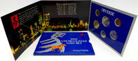 Singapur 1 Dollar, 86 Cent (KMS) Singapore - Uncirculated Coin Set 1990 -