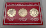 Falkland Islands 50 Pence + Medaillen Memorable Events of 1982 -