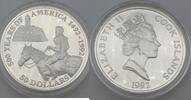 Cookinseln / Cook Islands 50 Dollars 500 Years of America - 1492 - 1992 - Elizabeth II - Pedro Menéndez de Avilés -