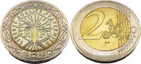 Frankreich 2 Euro Motiv Baum des Lebens, 1st. Map -