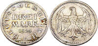 Weimarer Republik 3 Mark 3 Mark, J.312, 1924 E -