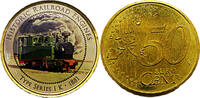 Bundesrepublik Deutschland / BRD 50 Cent Serie: Historical Railroad Engines, Type Series I K, 1881 -