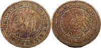 Kaiserreich 20 Pfennig 20 Pfennig, J.14, 1890 F -