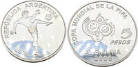 5 Pesos 2004 Argentinien Fußball-Weltmeisterschaft in Deutschland 2006 Polierte Platte (PP)