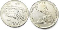 Italien 500 Lire 100. Jahrestag der Einigung Italiens (1861-1961) -
