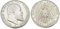 Kaiserreich W&uuml;rttemberg 3 Mark 1908 F Wilhelm II. K&ouml;nig von W&uuml;rttemberg,... 38.41 &pound;  +  17.08 &pound; shipping
