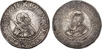 Sachsen Johann Friedrich und Georg 1534 - 1539 Taler 1538 ss, winz. Hksp.