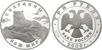 Russland 3 Rubel Schneeleopard -