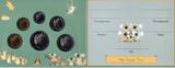 Australien, 5 Cents - 2 Dollars 2004, Baby Coin Set inkl. Kupfer-Medaille mit Gravurfeld (ohne Gravur), Folder (l.bestoßen), UNC.