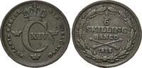 Schweden, 1/6 Skilling Karl XIV. Johan, 1818-1844, -