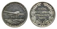 Deutschland, Silbermed. von T.Schwab, Ost-West-Ozeanflug durch Fitzmaurice, -