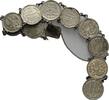 Russland, Nikolaus II., 1894-1917, 10 Kopeken div. Jahrgänge, Armband, Tragespuren, ss