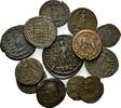 Römisches Reich, Lot AE Folles div. Jahrgänge, Bronzemünzen der Konstantinische Dynastie, 293-363, 13 Stk., ss bis EF