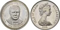Insel Man, 1 Crown 100. Geburtstag von Sir Winston Churchill, -