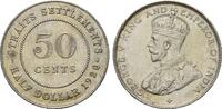 Straits Settlements, 50 Cents Georg V., 1910-1936, -