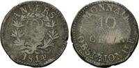 Frankreich, Antwerpen, 10 Centimes Belagerung 1814, -