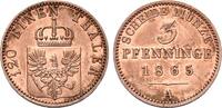 Preussen, 3 Pfennig Wilhelm I., 1861-1888, -
