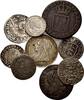 Alle Welt, Lot 9 Münzen Großbritannien, Niederlande, Dänemark , Norwegen, -