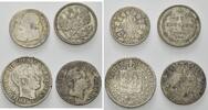 International, Lot Münzen, 15 Kopeks, 10 Soldi, 1/6 Taler, 2 1/2 Silbergroschen, -