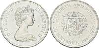 Großbritannien, 25 New Pence Zum 25. Hochzeitstag von Elizabeth II. und Philip, -