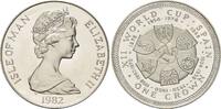 Isle of Man, 1 Crown Zur Fussball-WM 1982 in Spanien, -