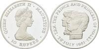 Mauritius, 10 Rupees Gedenkprägung zur Hochzeit Charles und Diana, -